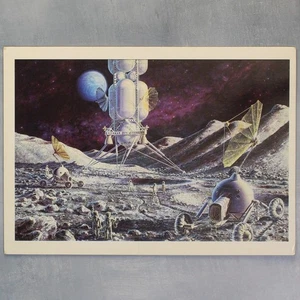 Astronave sulla Luna Lunokhod cartolina russa URSS 1987 Andrei SOKOLOV🛰️ - Foto 1 di 6