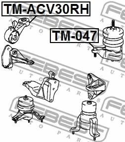 Montaje motor derecho Toyota Camry 2002-2008 FEBEST TM-ACV30RH Foto 1 de 2
