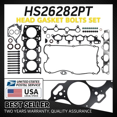 1x Juego de juntas de culata de calidad con pernos HS26282PT para Hyundai Sonata 1999-2005 2.4 Foto 1 de 4