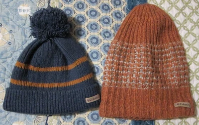 Columbia Orange/White Slouch Beanie/ Blue/Orange Beanie 2 PC. One Size Fits All - Image 1 of 2