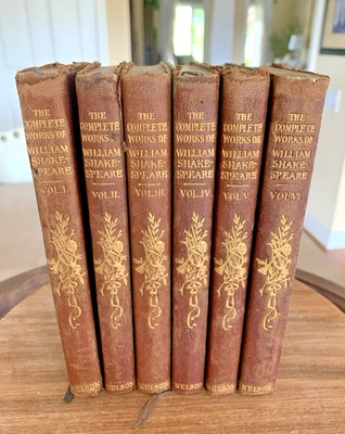 Antique The Complete Works of William Shakespeare Dramatic Work Vol I-VI Nelson - Image 1 of 4