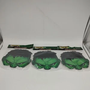 2008 The Incredible Hulk Party 8 Paper Masks Sealed x3 - Picture 1 of 3