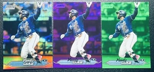 Yandy Diaz Lot x 3 /75 Purple Foil /199 Green Foil Refractor TB Rays 2024 SC - Picture 1 of 2