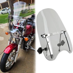 Parabrisas de humo para Honda VTX 1300 1800 18""x16" manillar de 7/8"" 1"" - Imagen 1 de 14