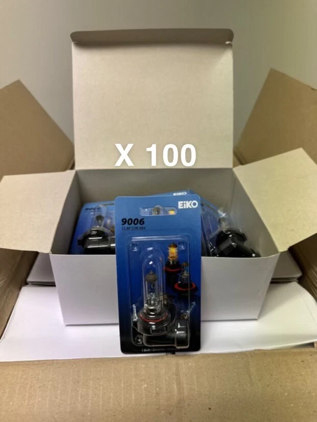 (100) PACK Headlight Bulb-Standard Lamp - Blister Packs Front Eiko 9006-BP BULK - Image 1 of 4