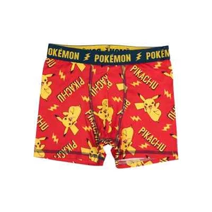 Boy's Pokemon Pikachu Licensed Cartoon Anime Red Cute Boxer Brief Underwear - Picture 1 of 2