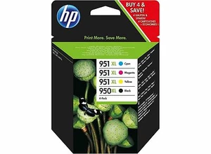 HP 950XL 951XL Black Cyan Magenta Yellow Combo C2P43AE CN045AE CN047AE CN048AE - Bild 1 von 1