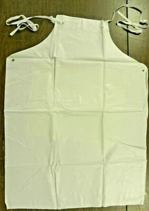 12 Ansell 33 X 44 White CPP 18 mil Vinyl Heavy Duty Chemical Protection Apron HR - Picture 1 of 3
