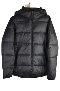 ZARA Black Puffer Jacket size XS Mens Full Zip Hooded Warm Winter Casual - Picture 1 of 9
