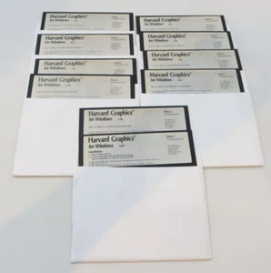5,25" Diskette HARVARD GRAPHICS für Windows Version 1.01 Vintage 1992 Discs - Bild 1 von 3