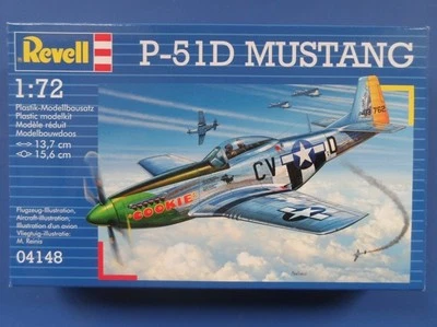 Revell 04148 - P-51D Mustang Fighter Aereo Plastica Kit - 1/72 Scala -T48 Post - Immagine 1 di 4