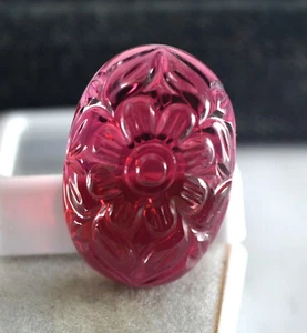 39.70 Ct Certified Natural Tourmaline Handmade Carving rare Gemstone R2239 GF - Picture 1 of 10