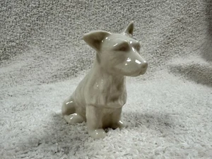 Vtg Belleek Ireland Porcelain Dog Scottish Terrier 5th Mark 2nd Green 1955-65 - Picture 1 of 6