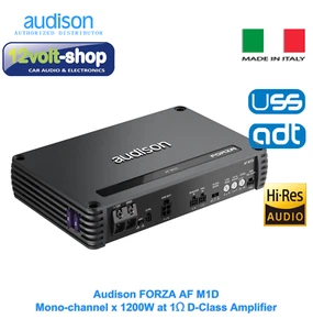 Audison AF M1D Forza 1-channel 1x1200W RMS amplifier; Made in Italy - Picture 1 of 3
