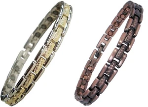 Womens or Mens Magnetic Therapy Bracelet Copper Alloy Lightweight Bangle - Picture 1 of 3