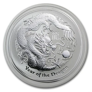 Perth Mint Australia $2 Lunar Series II Dragon 2012 2 oz .999 Silver Coin - Picture 1 of 2