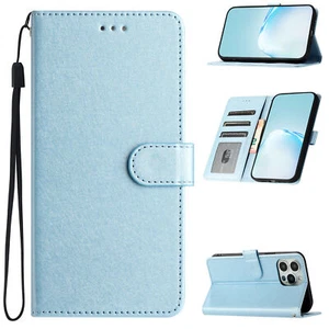 Luxury Silk PU Leather Wallet Phone Case for Samsung Note 20 A5 A6 A7 A8 A40 A50 - Picture 1 of 15