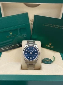 Rolex Oyster Perpetual 41mm Blue Dial 124300 Pre-Owned 2023 - Picture 1 of 8