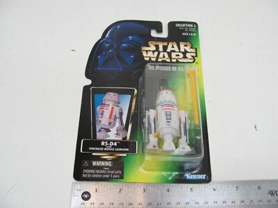 New NIP 1996 Kenner 3.75" R5-D4 ACTION FIGURE STAR WARS POTF Green Card  - Image 1 of 4