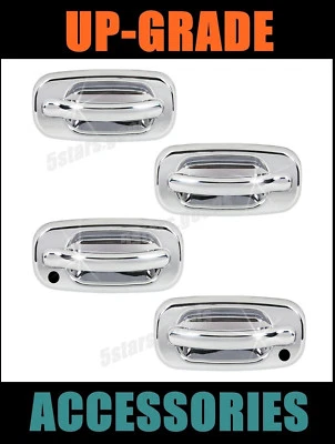 Accesorios cubiertas de manija de puerta cromadas embellecedores para Chevrolet Chevy Tahoe 2000-2006 Foto 1 de 4