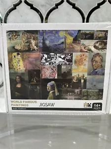 NIB-1000 Piece Jigsaw Puzzle of World Famous Paintings. Kids 14+, Adults Sealed - Picture 1 of 2
