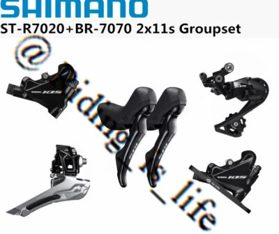 Shimano 105 R7000/R7020 Hydraulic Road Groupset 2x11 Speed ST-R7020 BR-R7070 4ps - Image 1 of 4