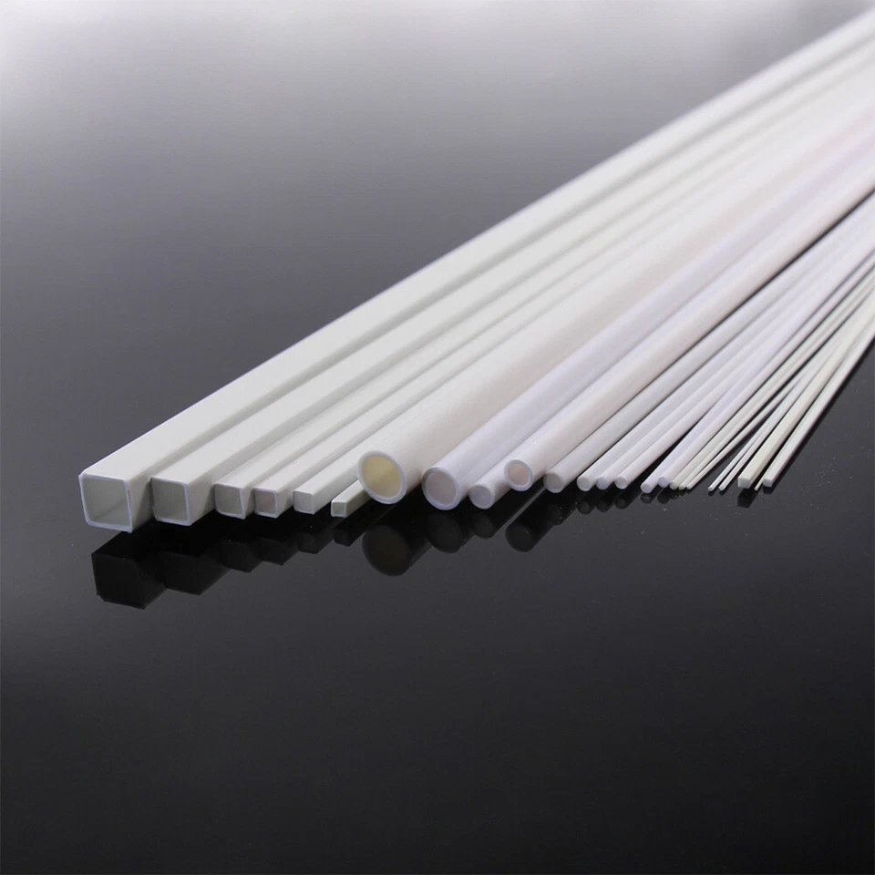 48pcs Styrene ABS Round and Square Rod Pipes Architectual Accessories ABS00 - Image 1 of 4