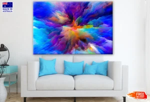 Colorful Abstract Cloud Design Wall Canvas Home Decor Australian Made Quality - Picture 1 of 2