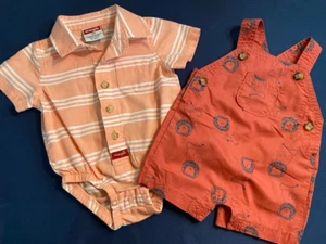 Orange Boys 12 Mos Romper Sets - Picture 1 of 11
