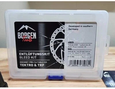 Kit de purga Borgen Tools adecuado para bicicleta Tektro y TRP nuevo Foto 1 de 2
