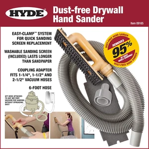 Tools 09165 Dust-Free Drywall Vacuum Hand Sander with 6-Foot Hose - Picture 1 of 12