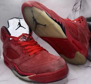 Taglia 8 - Air Jordan 5 Retro Rosso Scamosciato 2017 136027-602 - Foto 1 di 12