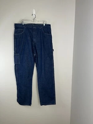 Bulwark FR Flame Resistant Men's Jeans Size 38x34 Blue Denim ARC Rating Nice - Image 1 of 4