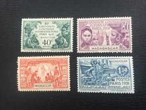 ICOLLECTZONE Madagascar 169-172 VF bisagras - Imagen 1 de 1