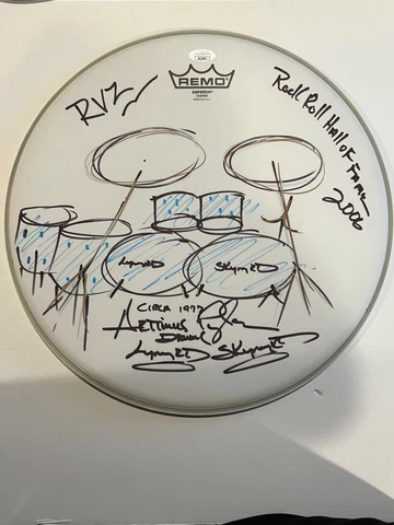 ARTIMUS PYLE SIGNED DRUMHEAD LYNYRD SKYNYRD HOF INSCRIPTION AUTOGRAPHED JSA COA Cover