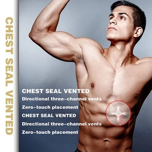 6pcs Sterile Vent Chest Seal Adhesive Wound Dressings Aid Bandage Wound .82 - Picture 1 of 11