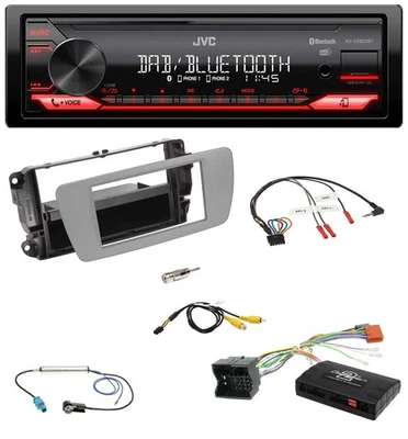 JVC Bluetooth USB DAB Lenkrad Autoradio für Seat Ibiza 2008-2015 dublingrau - Bild 1 von 4