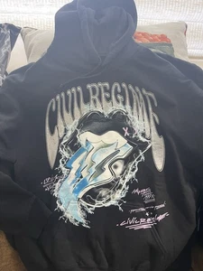 Civil Regime Love Kills Lips Hoodie Herren Large - Bild 1 von 4