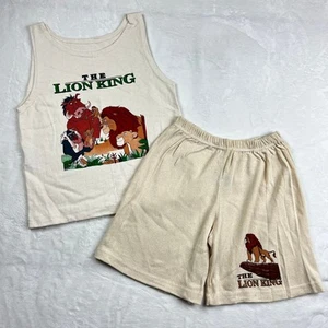 The Lion King Screen Print Vintage Kids Shorts Tank top outfit L-XL Funwear tag - Picture 1 of 10