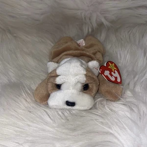 Vintage 1996 TY Beanie Babies Wrinkles The Dog # 4103 NEW - Picture 1 of 10