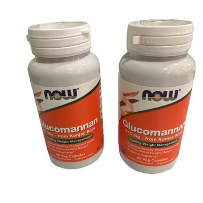 Novo Glucomanano Selado 475 mg - Da Raiz Konjac - 2 Frascos Total 120 Cápsulas - Imagem 1 de 4