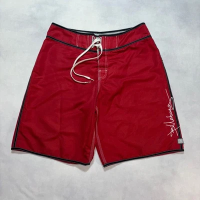 Vintage Billabong Board Shorts Men's 34 Red Swim Trunks Skate Surf 2000s Y2K - Image 1 of 4