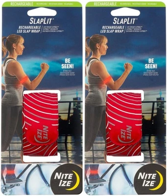 Nite Ize SlapLit Rechargeable LED Slap Wrap - Red/Red LED (2-Pack) - Image 1 of 4