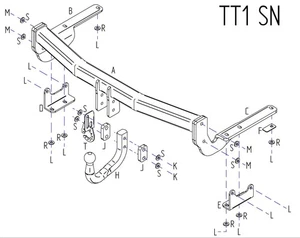Towtrust Swan Neck Automotive Steel Towbar For Lexus RX400 SUV 2005 To 2009 - Picture 1 of 8