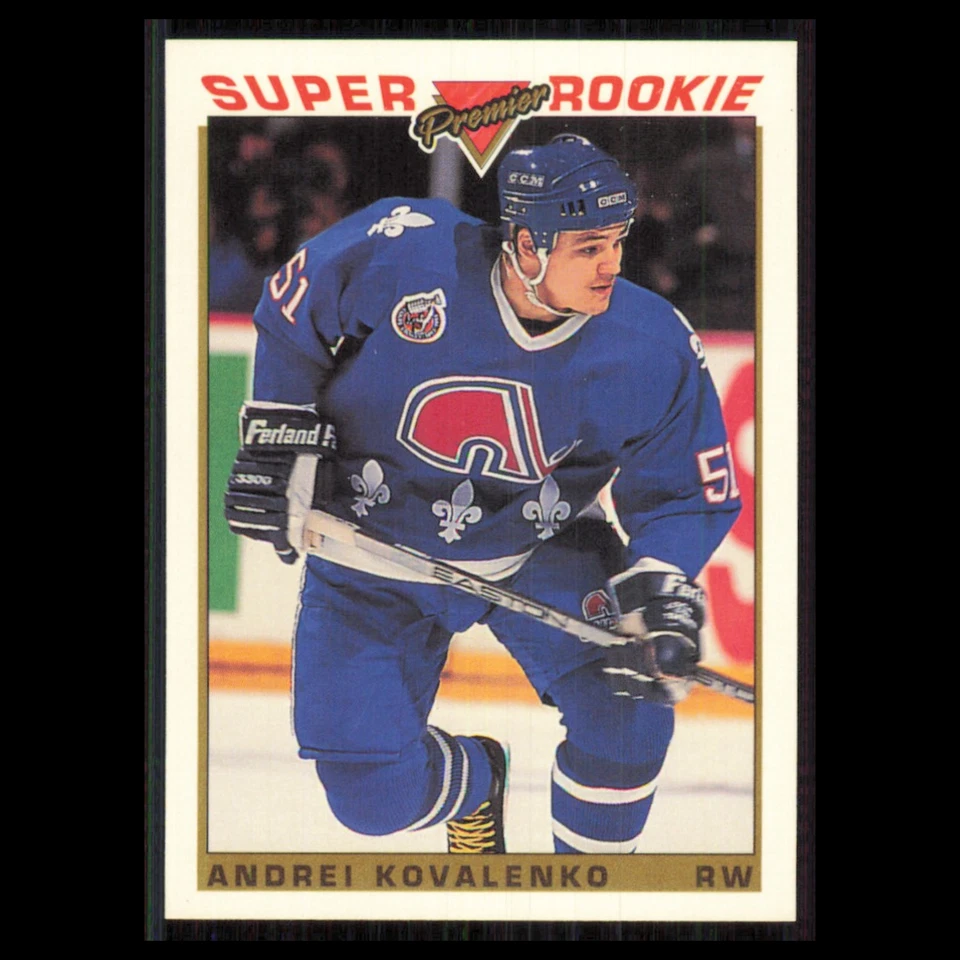Andrei Kovalenko Rookie #124 1993 Topps Premier Quebec Nordiques Hockey Card NHL - Image 1 of 3