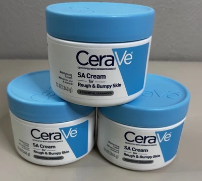 Crema CeraVe SA (lote de 3) áspera y llena de baches 12 OZ cada una NUEVA Foto 1 de 3