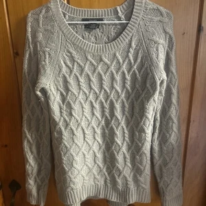Tahari Pure Luxe Zopfmuster Pullover Pulli Gr. S hellbraun Wolle Kaschmir Fischer - Bild 1 von 9
