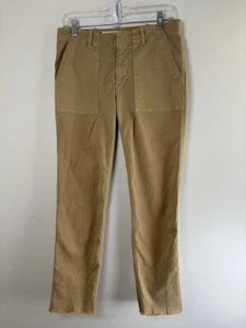 NILI LOTAN 111/88 80 NL Womens Chino Khaki Pants Size 4 Raw Hem 29x27 - Picture 1 of 10