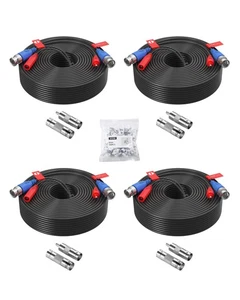 4 Pack 100ft(30M) All-in-One Video Power Cables,BNC Extension Security Camera - Picture 1 of 8