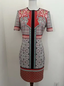 Clover Canyon Women's Size L Graphic Detail Sheath Dress Scuba Sleeveless Artsy - Picture 1 of 8